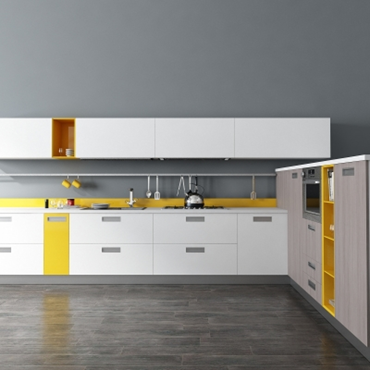 cg235现代厨房橱柜模型
